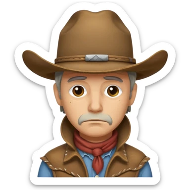 Sad cowboy sticker