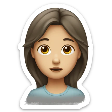 Fille triste mignonne  sticker