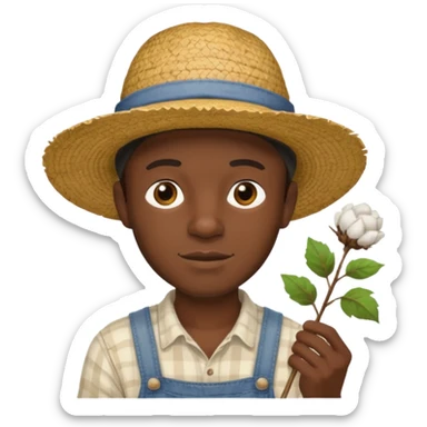 Black guy picking cotton sticker