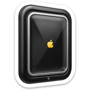 black riot shield with white RCR and rectangular viewing window in apple emoji style sticker