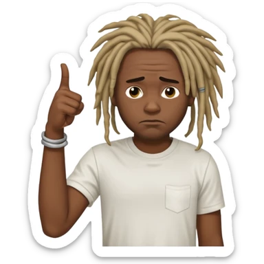 Thumbs down black skinned guys with dreads with his thumbs pointing down sticker
