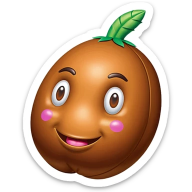 jeff koons inflatable brown pinto bean pinata sticker