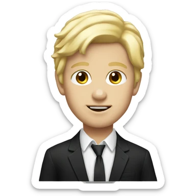 blonde hair boy Velvet Blazer sticker