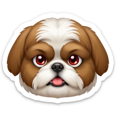 Shih Tzu dog drunk and tired sticker