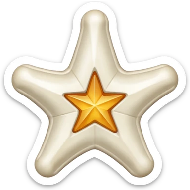 starshape made of bone sticker