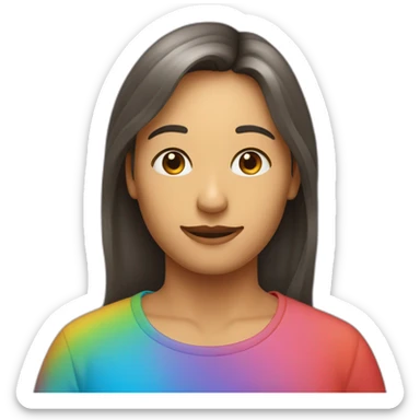 Un cœur avec un dégradé multicolor sticker