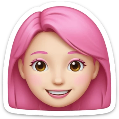 make me a discord emoji saying im just a girl make it pink sticker