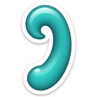 Swirl / Exclamation mark the colur teal sticker