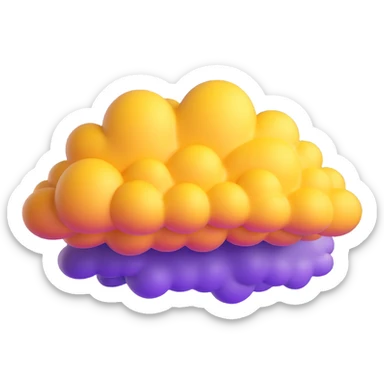 golden yellow Flying Nimbus cloud from Dragon Ball anime sticker