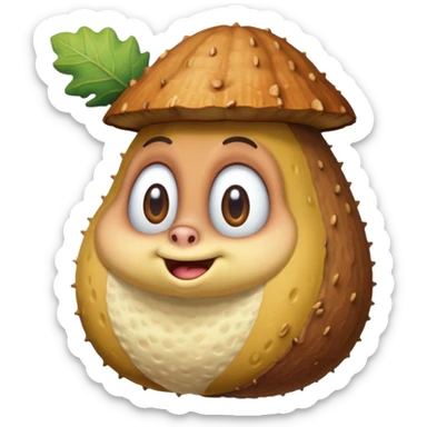 Sandy Cheeks from Spongebob, holding an acorn sticker