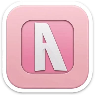 Netflix aesthetic "N" logo in pastel pink sticker