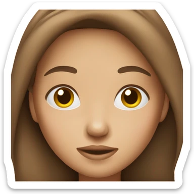 Girl whit brown hair sticker