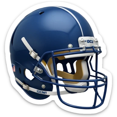College football player helmet in Dark blue color sticker