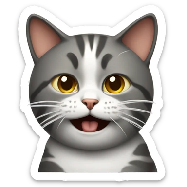 Cat with a cigarette  sticker