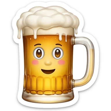 Créame un emojic relacionado con estos 👍🏼🍺 sticker