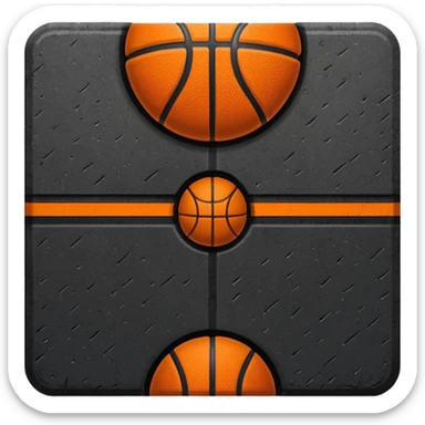 Basketball ground sticker