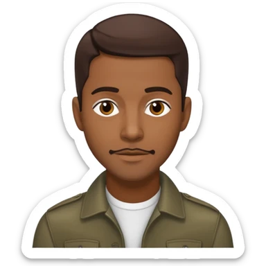 Keith Robinson, Actor/R&B Singer with dark brown hair sticker