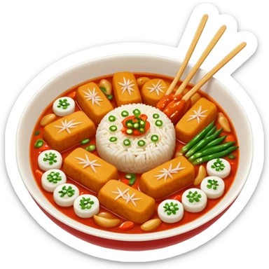 Tteokbokki in a bowl sticker
