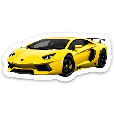 Lamborghini Aventador - Lamborghini (Model Year: 2021) (Iconic colour: Yellow) sticker