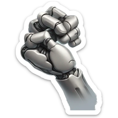 Cyborg arm only flexing bicep sticker