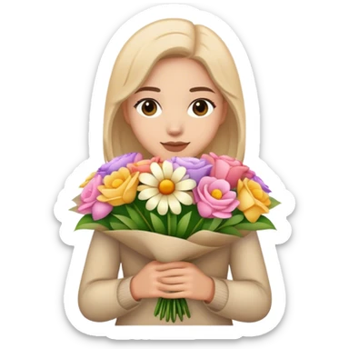 spam meat pretty flower bouquet  sticker