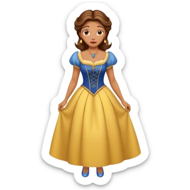 A middle-aged lady character from the fairy tale Beauty and the Beast — she was turned into a wardrobe and is around 40 years old. Based on the wardrobe’s original form, she has an anthropomorphic face. sticker