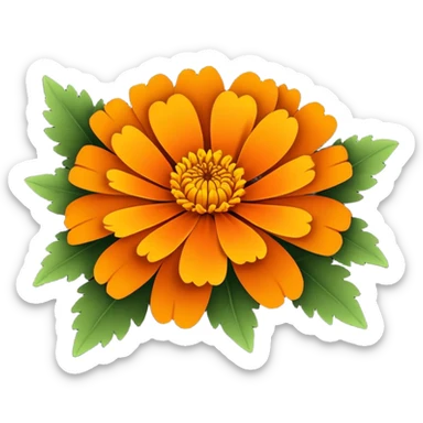 marigold flower sticker