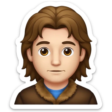 GRANJERO PIEL CLARA Y PELO OSCURO CON ANIMALES sticker