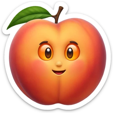 Peach sticker