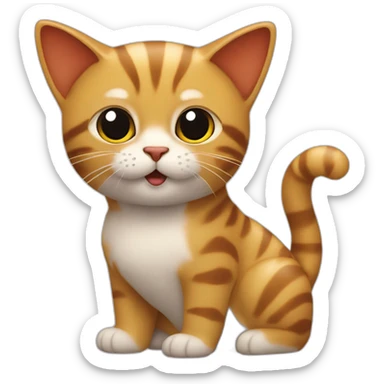 Chat qui fait un câlin a un chat sticker