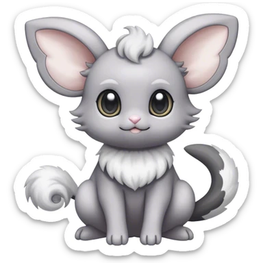 Minccino-Espurr-Cinccino-creature-hybrid sticker