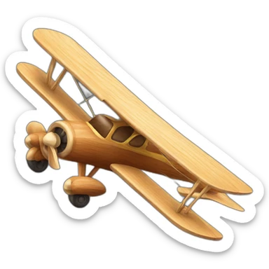 Avion en bois sticker