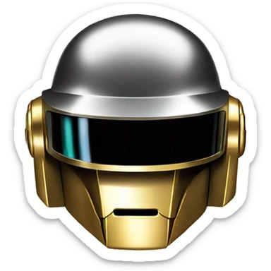 Daft punk helmet with dollar signs for eyes   sticker
