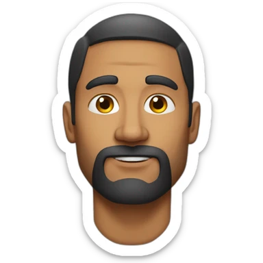 Gym fit guy face Indian not too age 50 lil bsld sticker