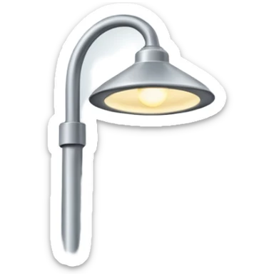 modern streetlight, with highway sticker