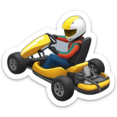 Karting riding sticker