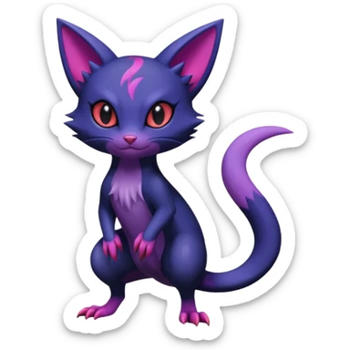 Sneasel-Purrloin-Fakémon-hybrid-creature (full body)  sticker