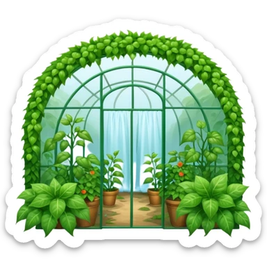 Create a greenhouse effect humid weather landskape imag humid more humid add draps falling sticker