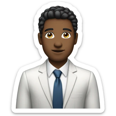 A young black hair white skin handsome businessman  sticker