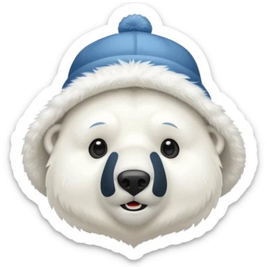 polar bar with hat sticker
