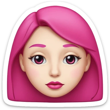 I want an emoji with the eyes looking to the side and with big pink lips and a judgemental face sticker