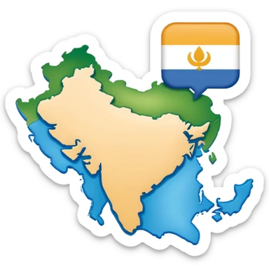 Punjabi map white colour sticker