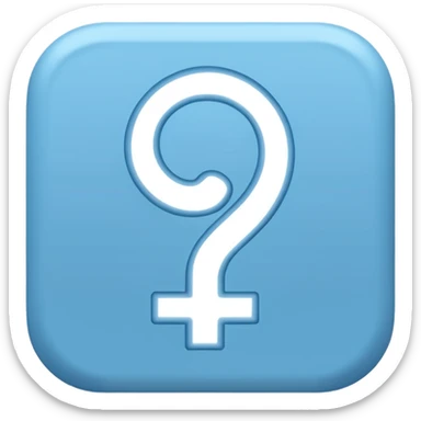 male gender symbol, light blue, simple emoji style, suitable for Discord role icon sticker