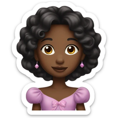 A little black princess of 4 years old sticker
