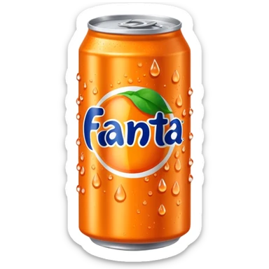 a bright orange Fanti can sticker
