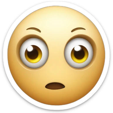 3d sphere with a cartoon confident skin texture with big kind eyes sticker