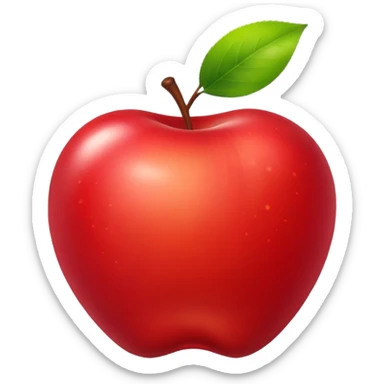 shining glowing Apple sticker