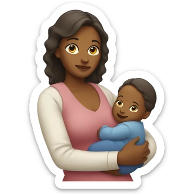 mother with baby in her arms sticker