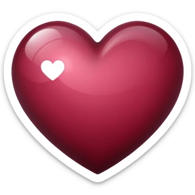 burgundy heart with a subtle gradient sticker
