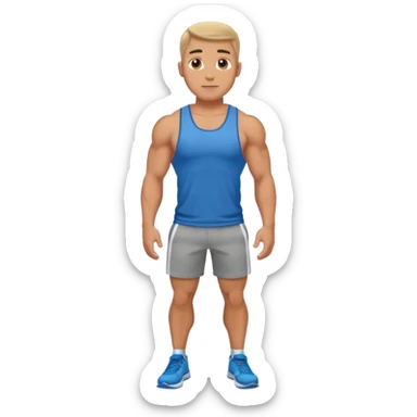 A muscle man as a personal fitness trainer sticker